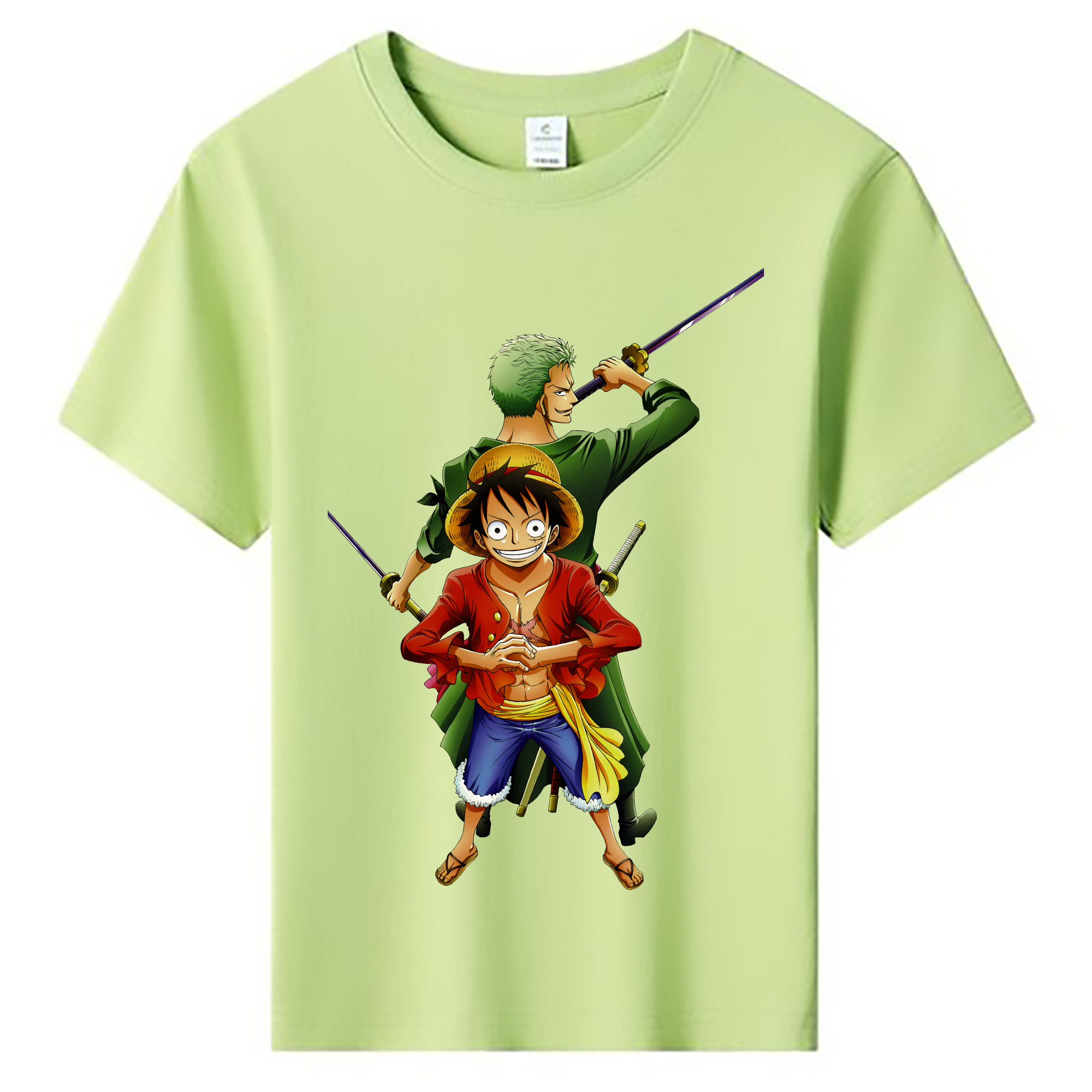 ワンピース モンキー・D・ルフィ ONE PIECE Monkey D. Luffy 綿100％キッズTシャツ（フロントプリント）